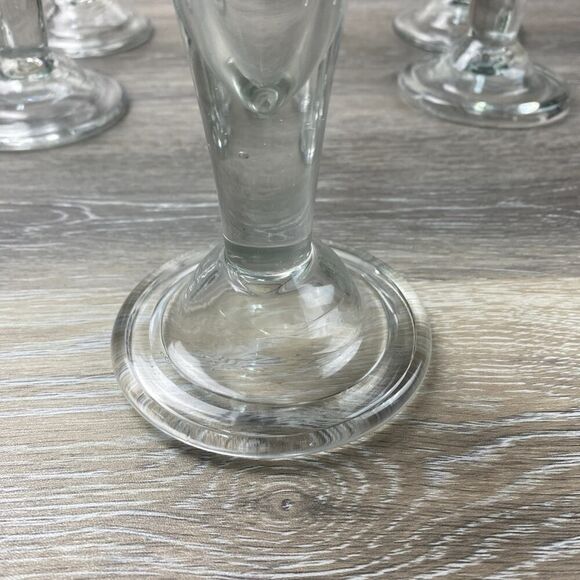 (7) Vintage Tall Colonial Williamsburg Drinking Glass Hand Blown Unbranded 7 1/4 - Picture 2 of 7